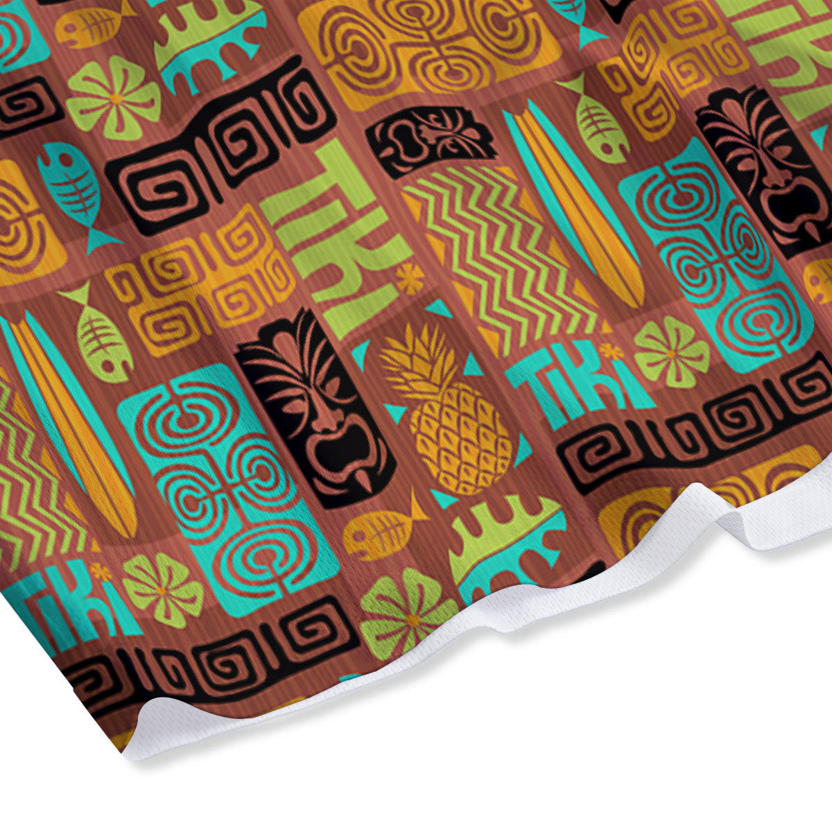 Tiki Ethnic Print Pattern Mesh Shorts