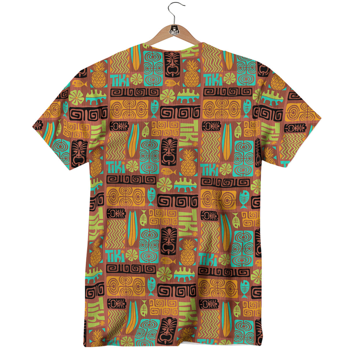 Tiki Ethnic Print Pattern T-Shirt-grizzshop