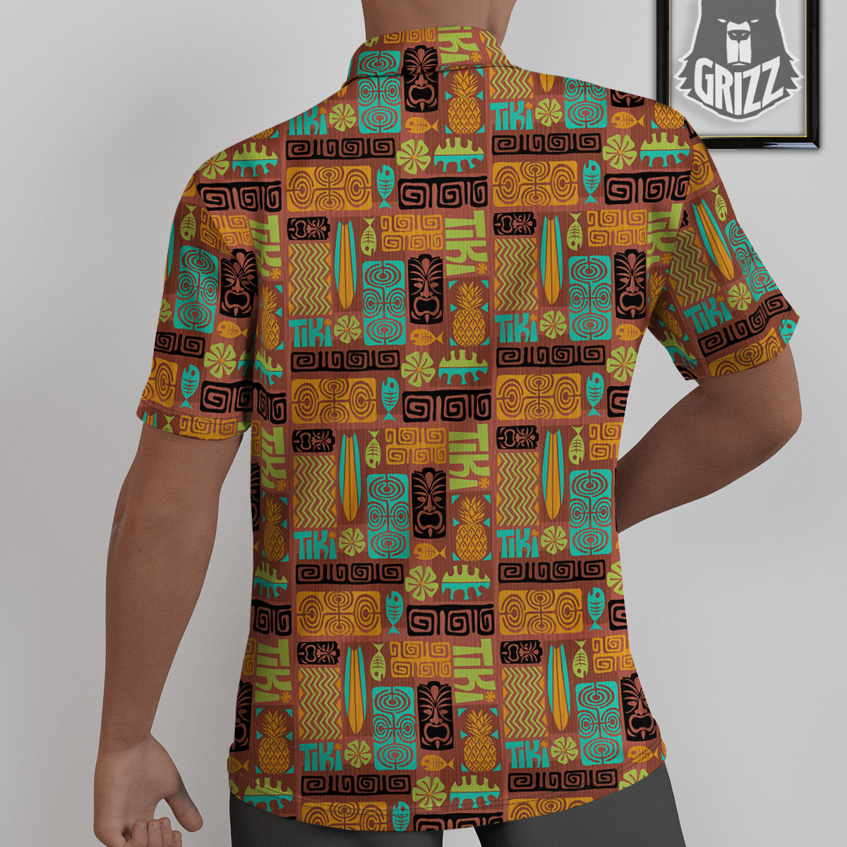 Tiki Ethnic Print Pattern Untucked Shirts-grizzshop