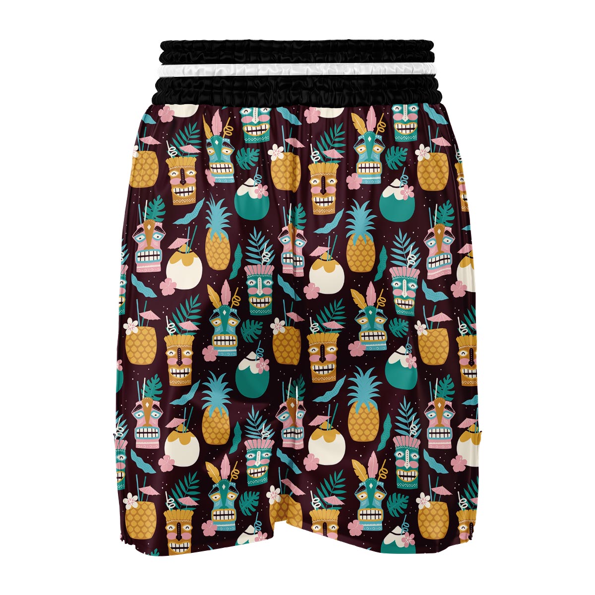 Tiki Fruit Pattern Print Boxing Shorts-grizzshop