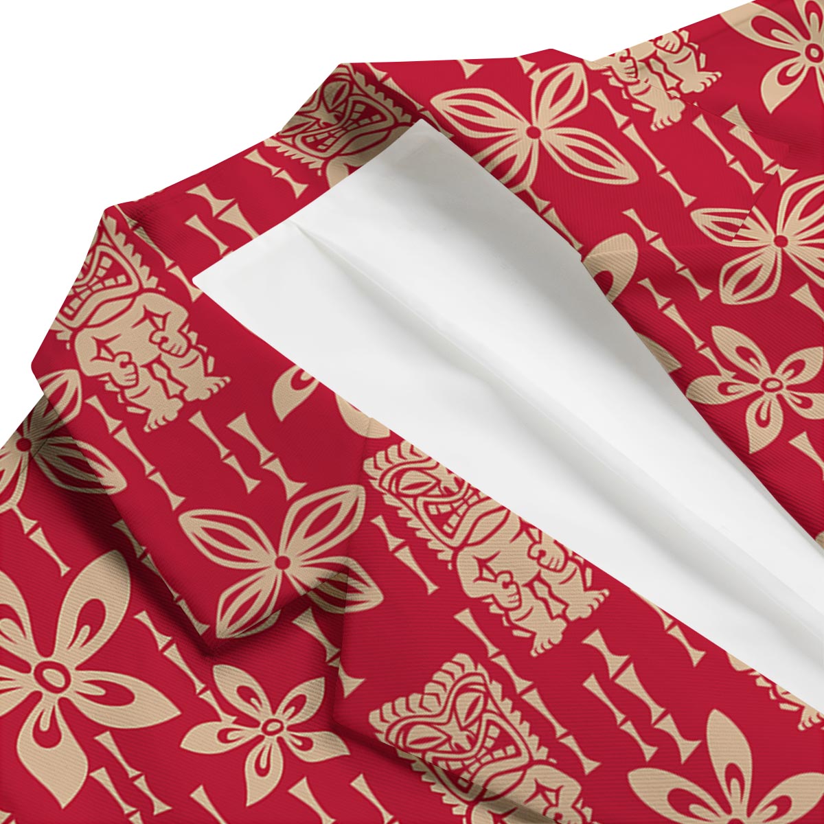 Tiki Hawaiian Pattern Print Men's Blazer-grizzshop
