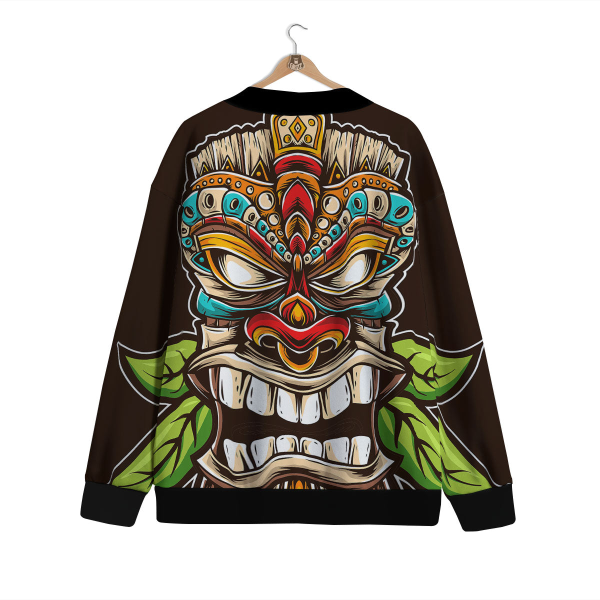 Tiki Hawaiian Print Cardigan-grizzshop