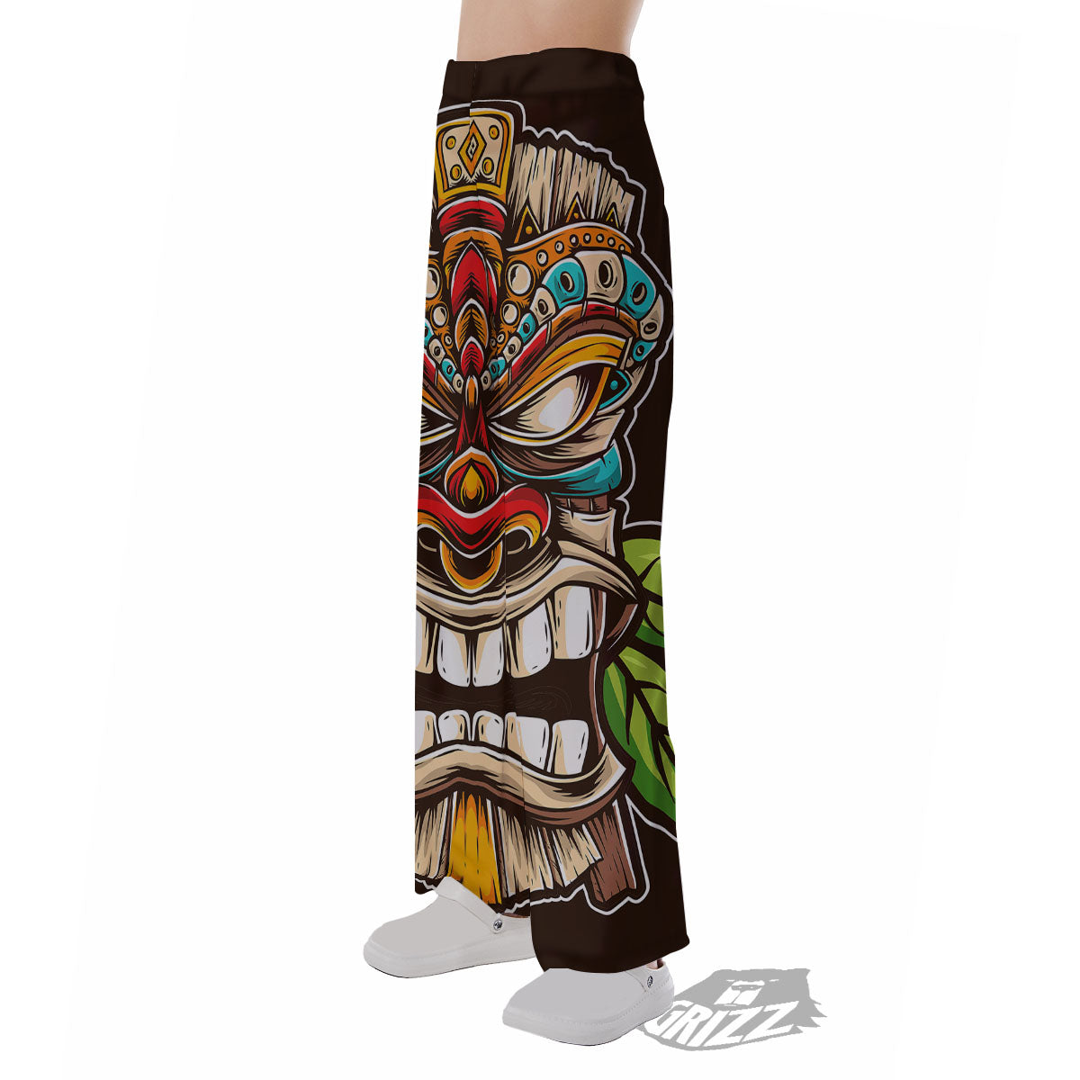 Tiki Hawaiian Print Pajama Pants-grizzshop