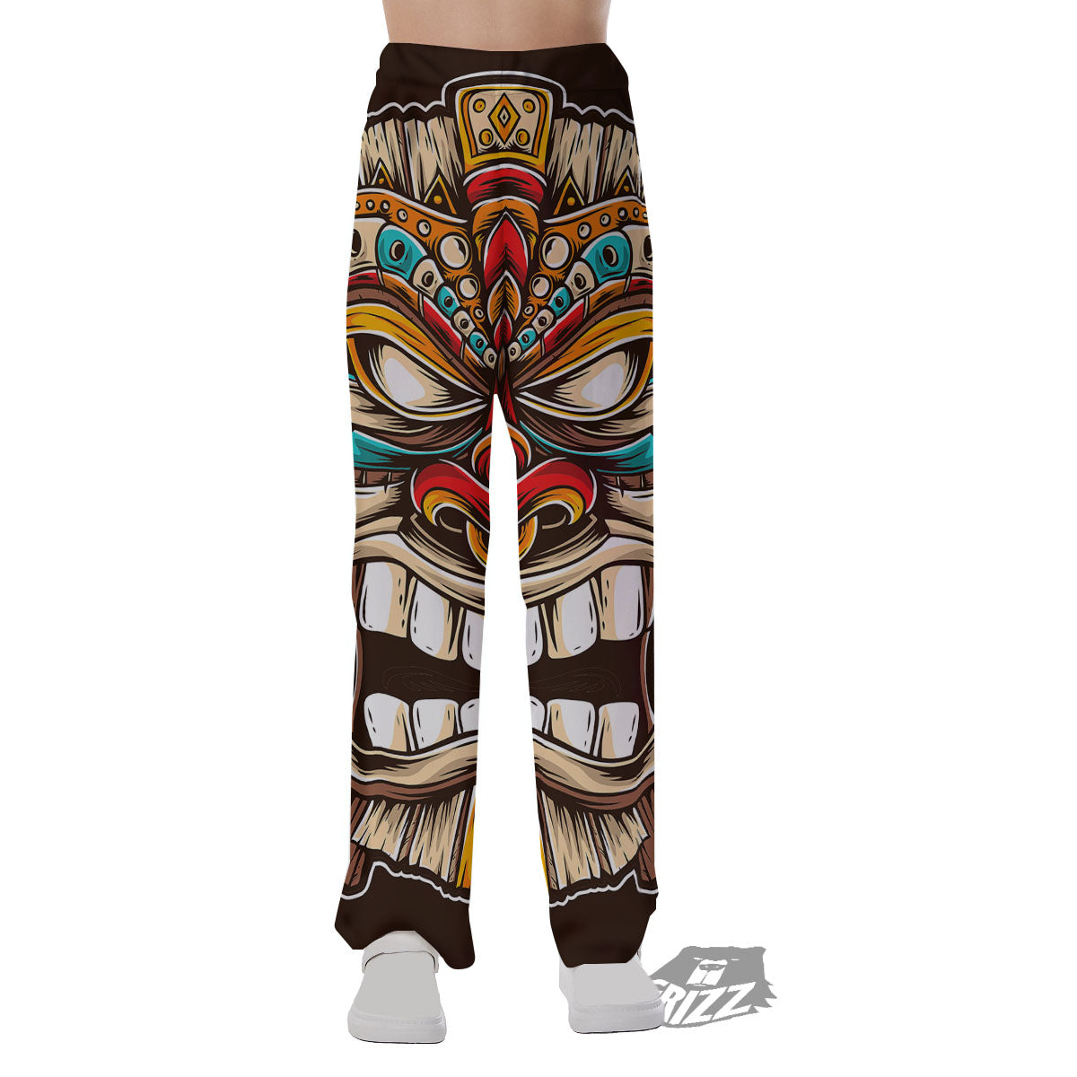 Tiki Hawaiian Print Pajama Pants-grizzshop