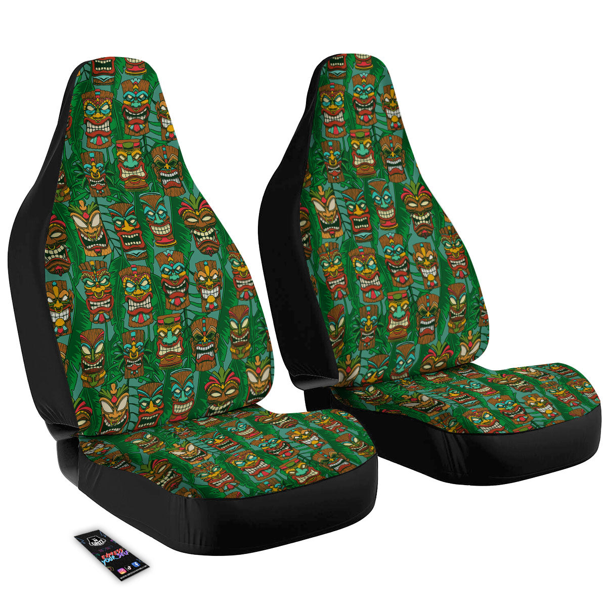 Tiki Hawaiian Print Pattern Car Seat Covers-grizzshop