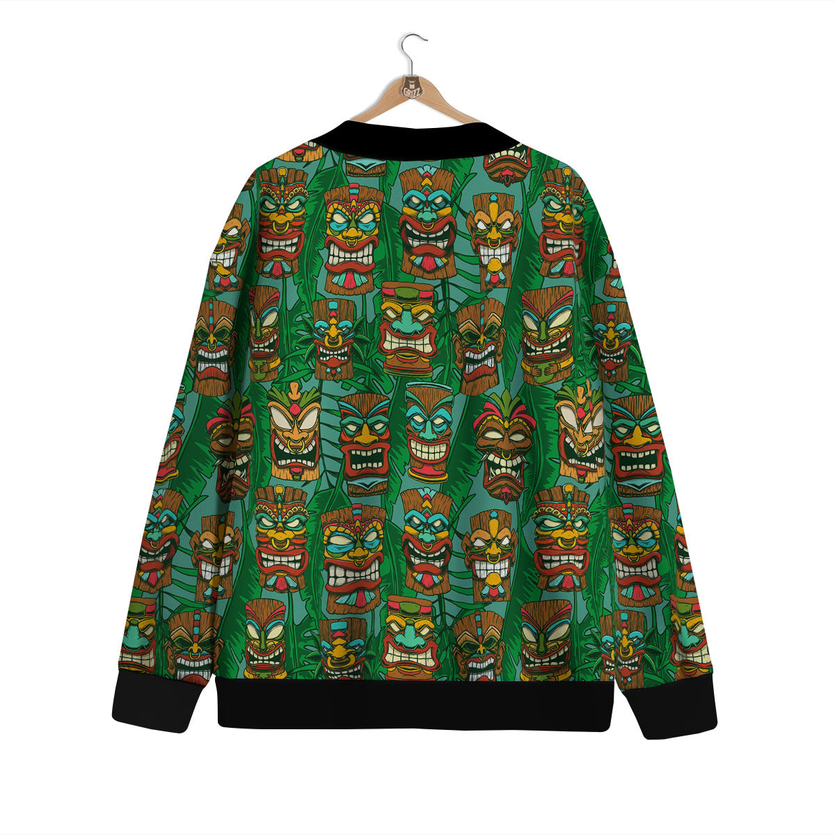 Tiki Hawaiian Print Pattern Cardigan-grizzshop