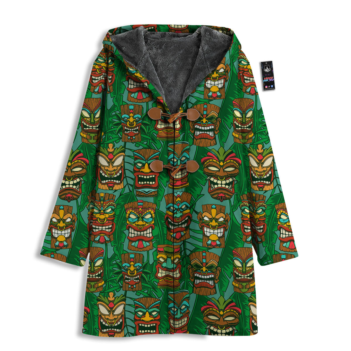 Tiki Hawaiian Print Pattern Men's Windbreaker Jacket-grizzshop