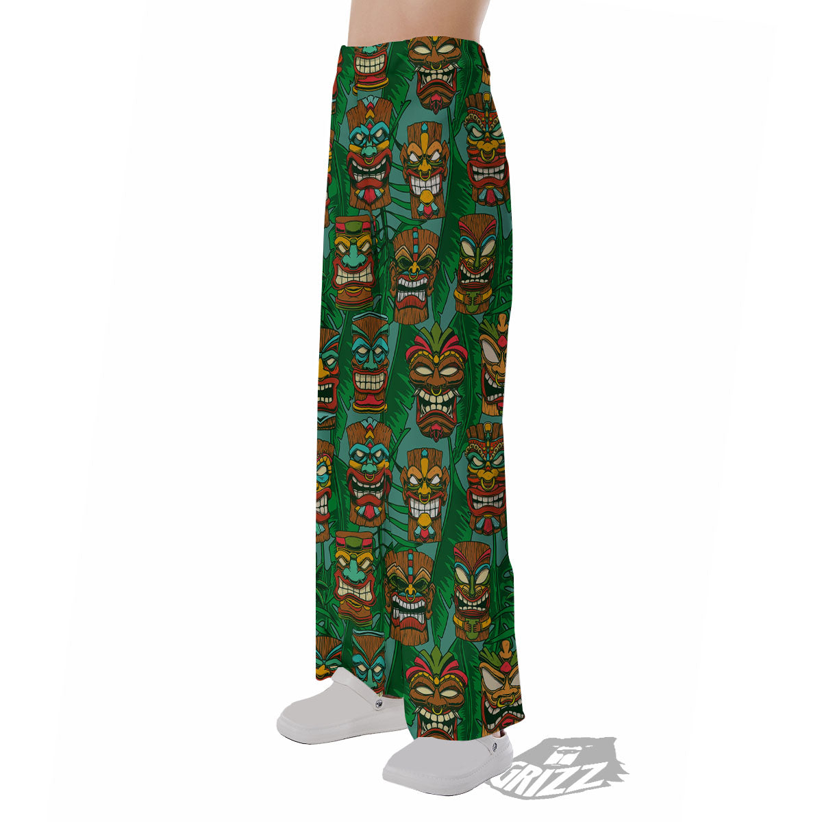 Tiki Hawaiian Print Pattern Pajama Pants-grizzshop