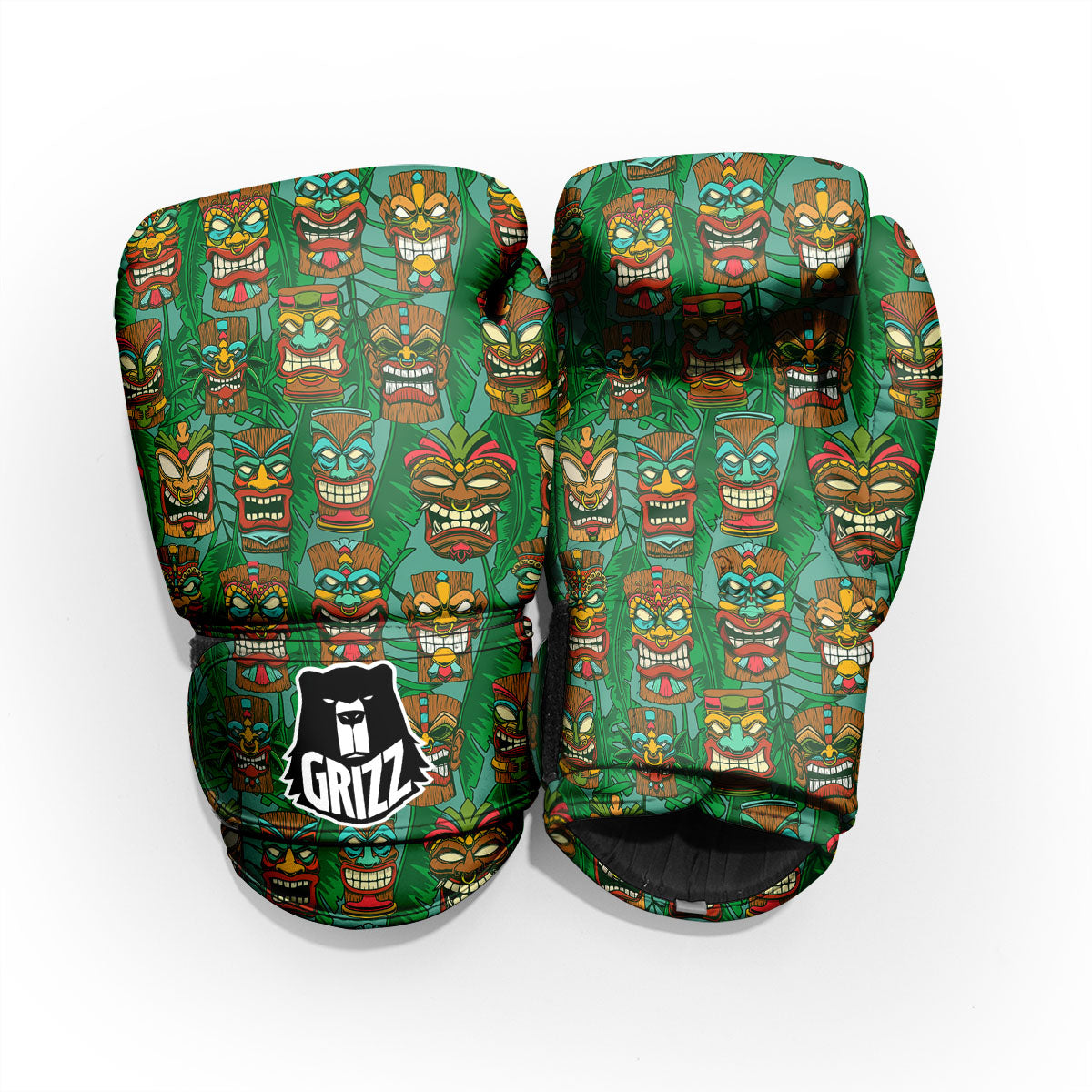Tiki Hawaiian Print Pattern Pro Boxing Glove