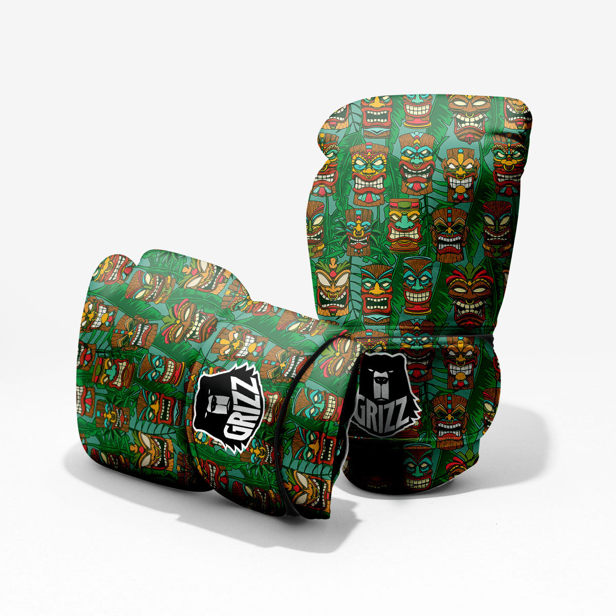 Tiki Hawaiian Print Pattern Pro Boxing Glove