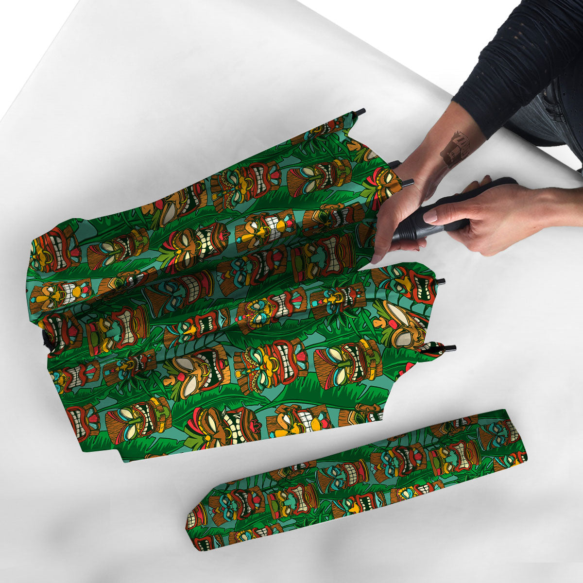 Tiki Hawaiian Print Pattern Umbrella-grizzshop