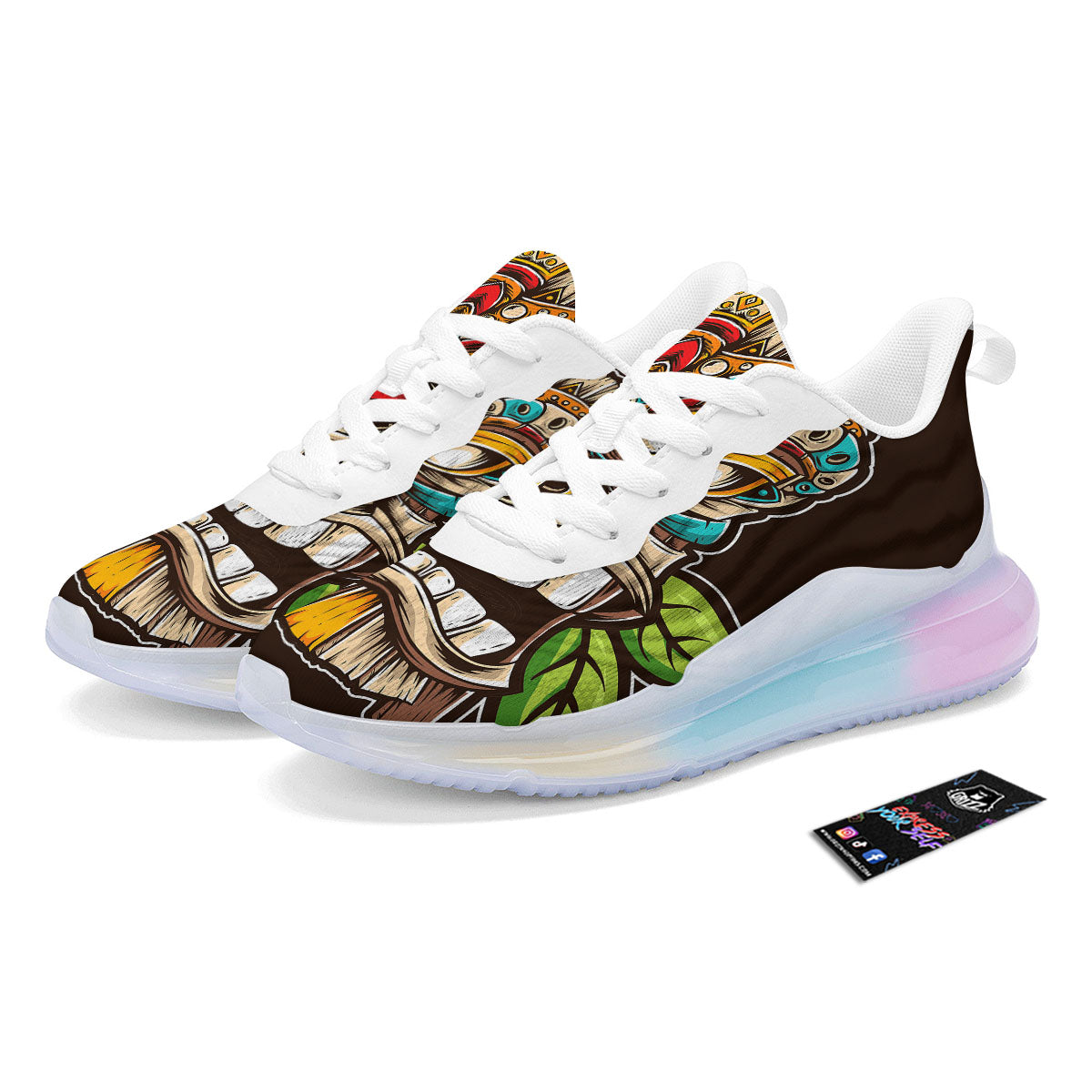 Tiki Hawaiian Print Running Sneakers-grizzshop