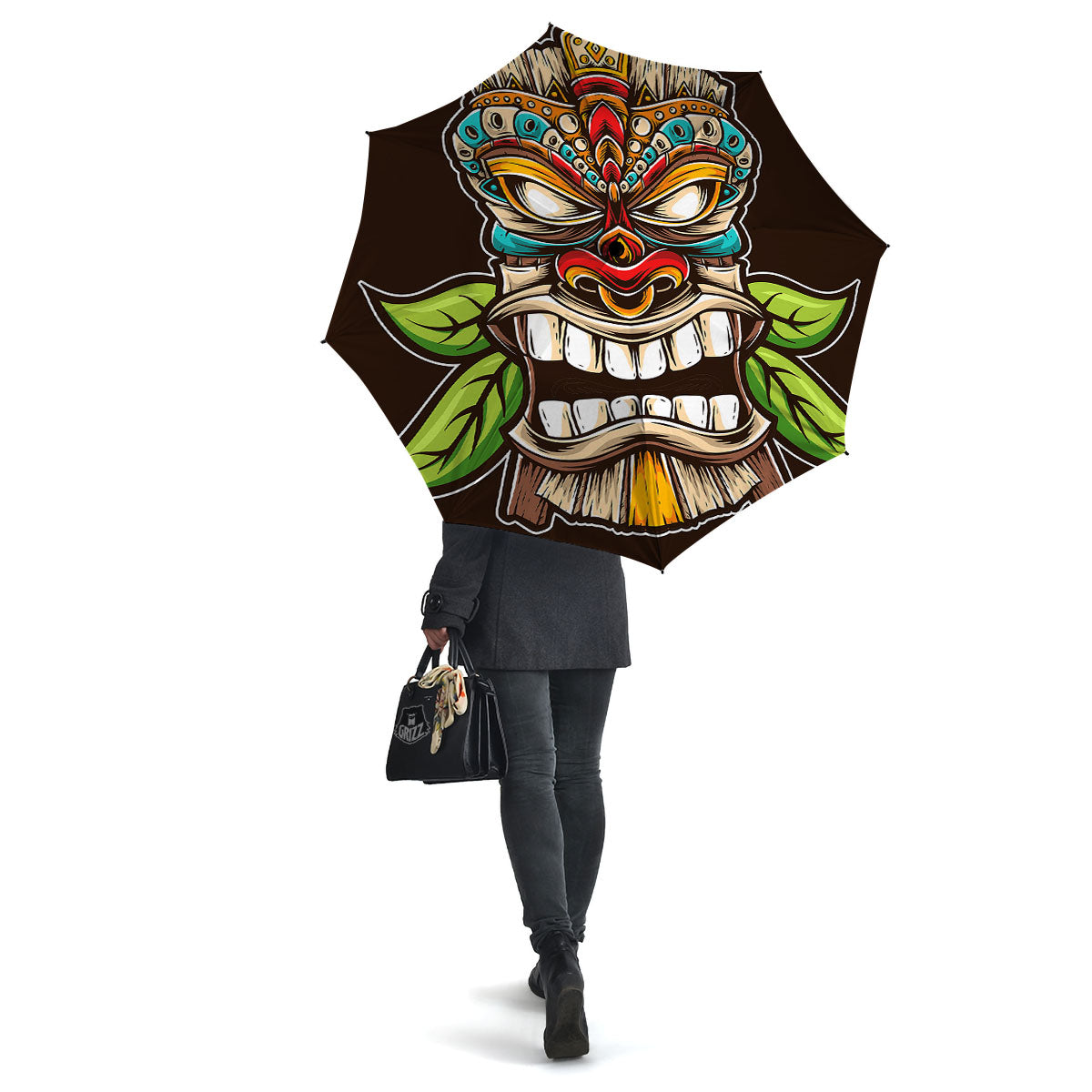 Tiki Hawaiian Print Umbrella-grizzshop