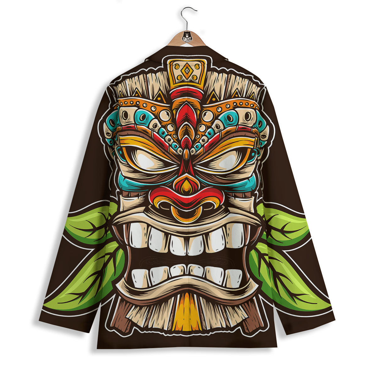 Tiki Hawaiian Print Women's Blazer-grizzshop