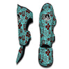 Tiki Hibiscus Pattern Print Muay Thai Shin Guards-grizzshop