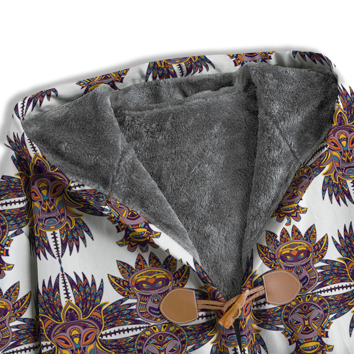 Tiki Mask Ornament Print Pattern Men's Windbreaker Jacket-grizzshop