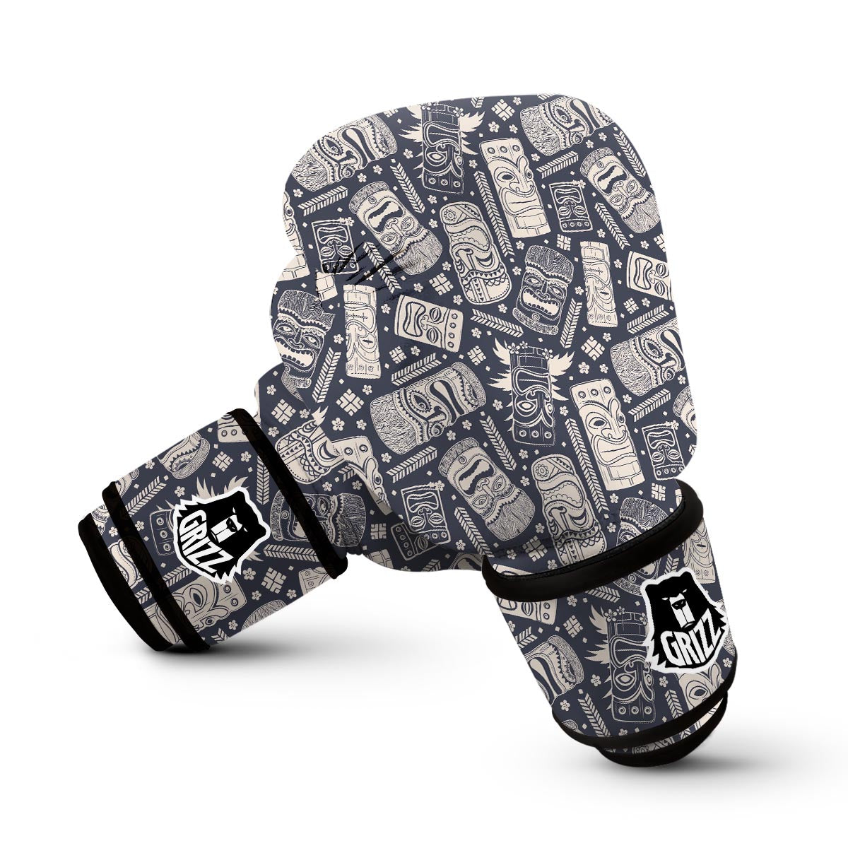 Tiki Pattern Print Boxing Gloves-grizzshop