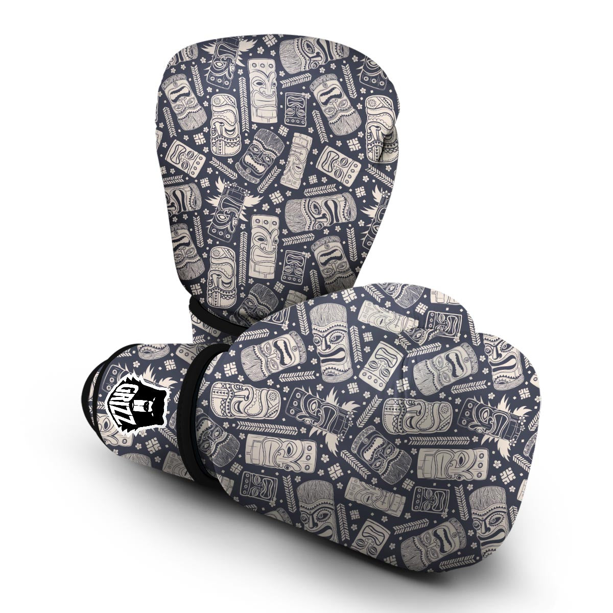 Tiki Pattern Print Boxing Gloves-grizzshop