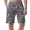 Tiki Pattern Print Men's Shorts-grizzshop