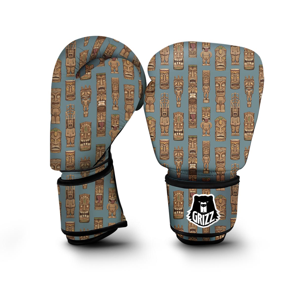 Tiki Print Pattern Boxing Gloves-grizzshop