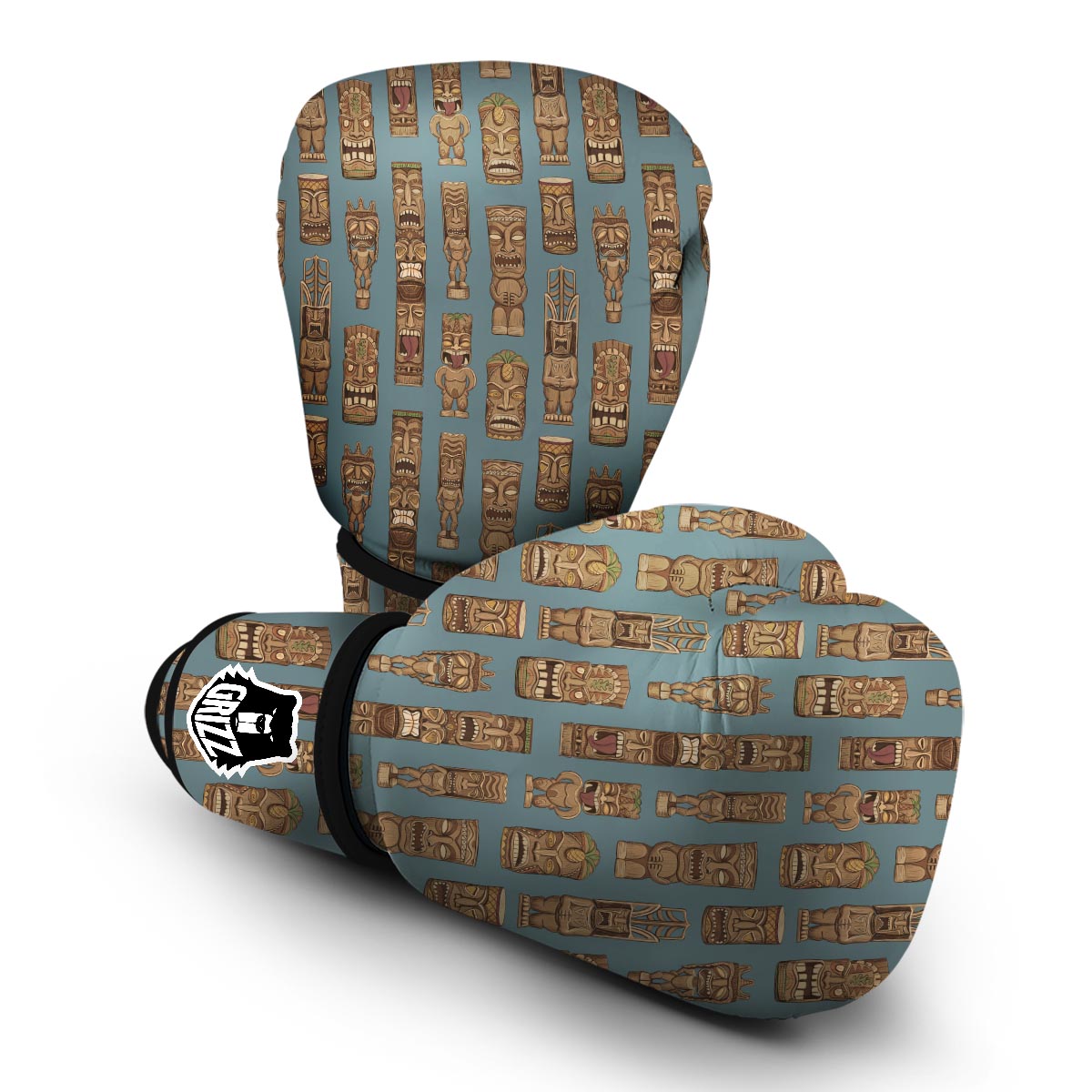 Tiki Print Pattern Boxing Gloves-grizzshop