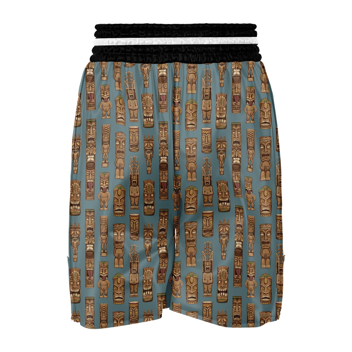Tiki Print Pattern Boxing Shorts-grizzshop