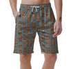 Tiki Print Pattern Men's Shorts-grizzshop