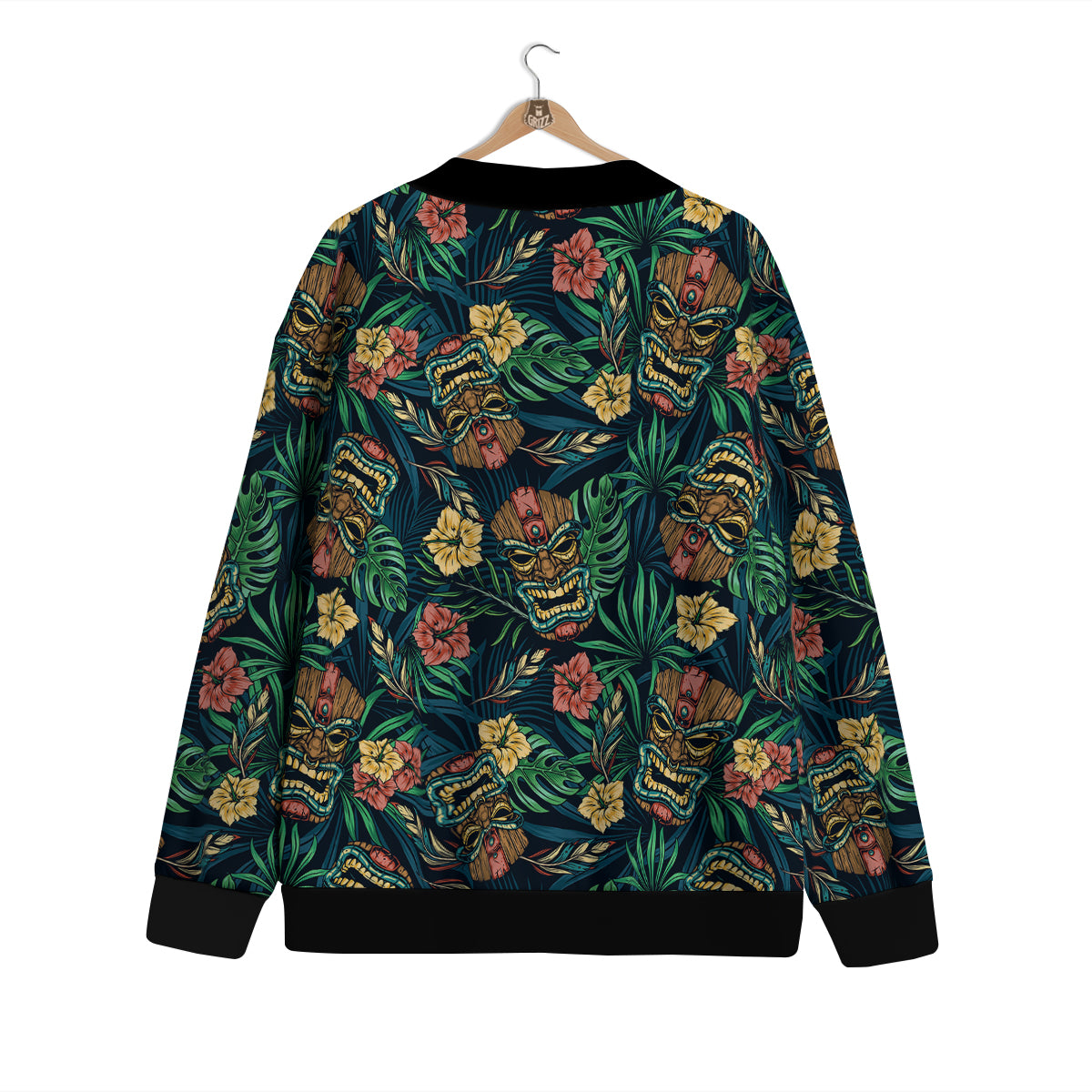 Tiki Tropical Print Pattern Cardigan-grizzshop