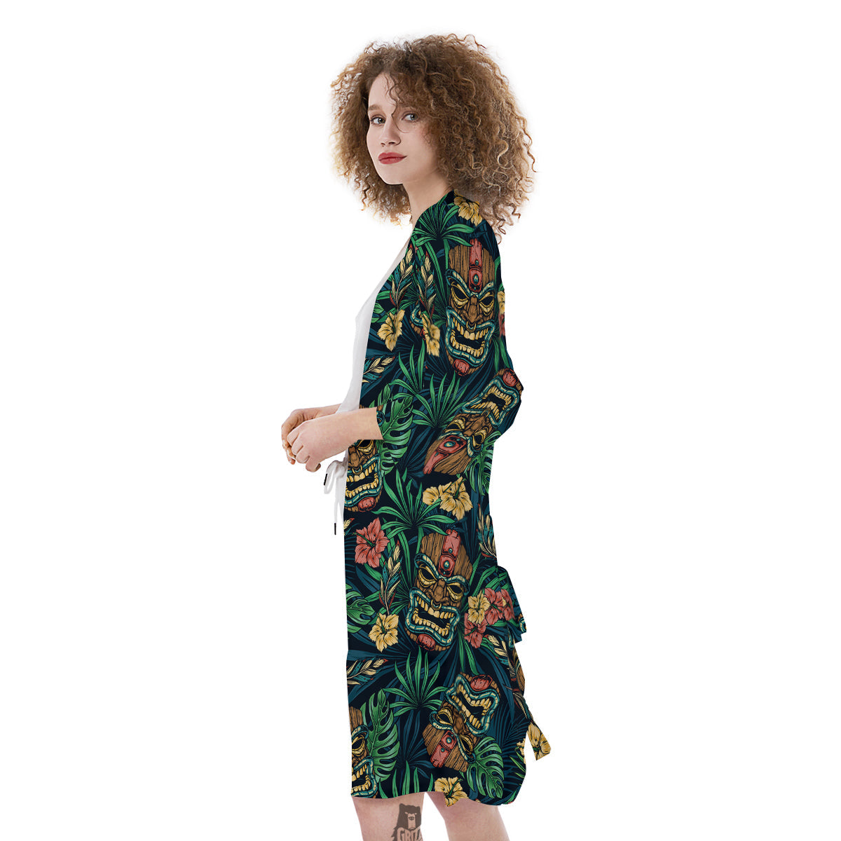 Tiki Tropical Print Pattern Kimono-grizzshop