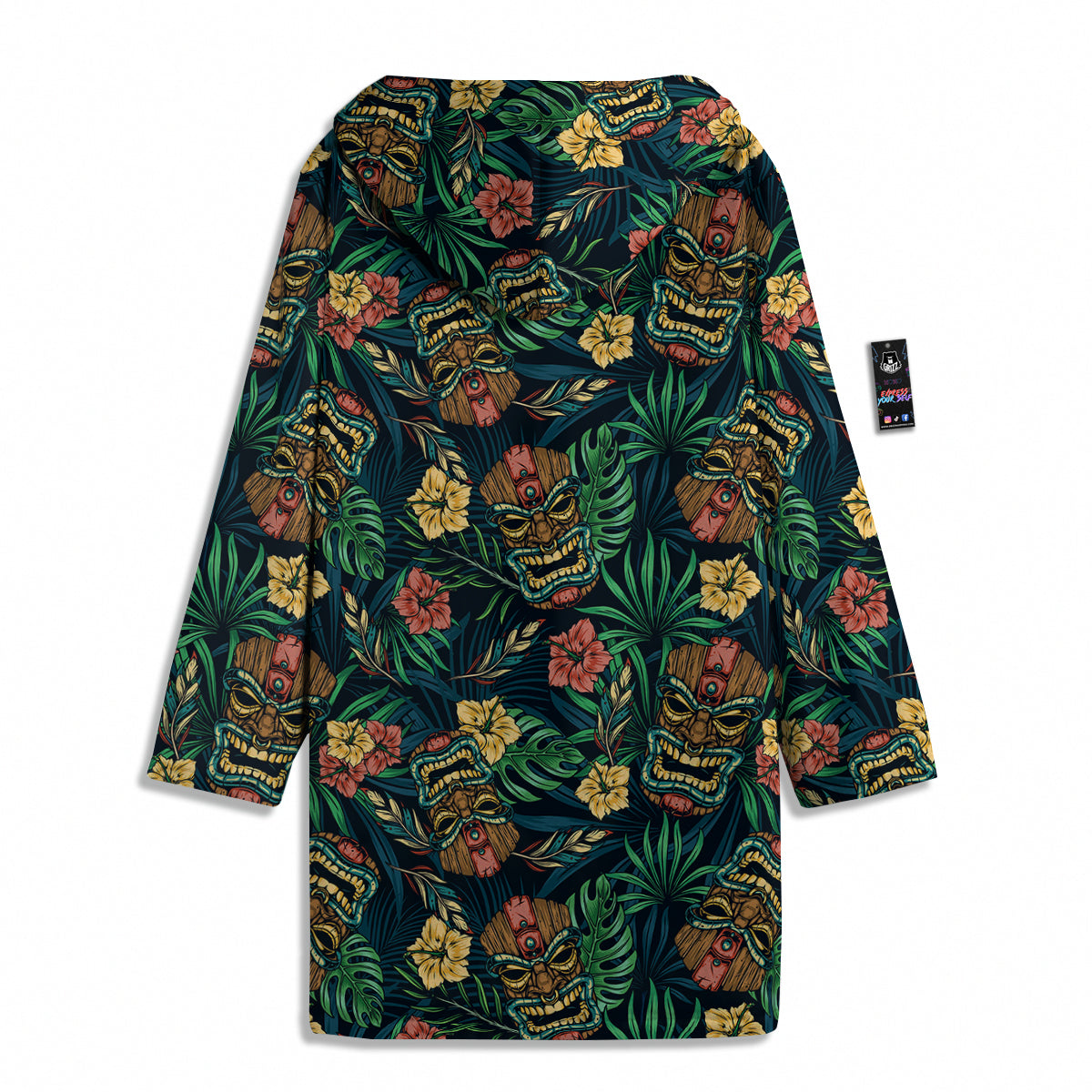 Tiki Tropical Print Pattern Men's Windbreaker Jacket-grizzshop