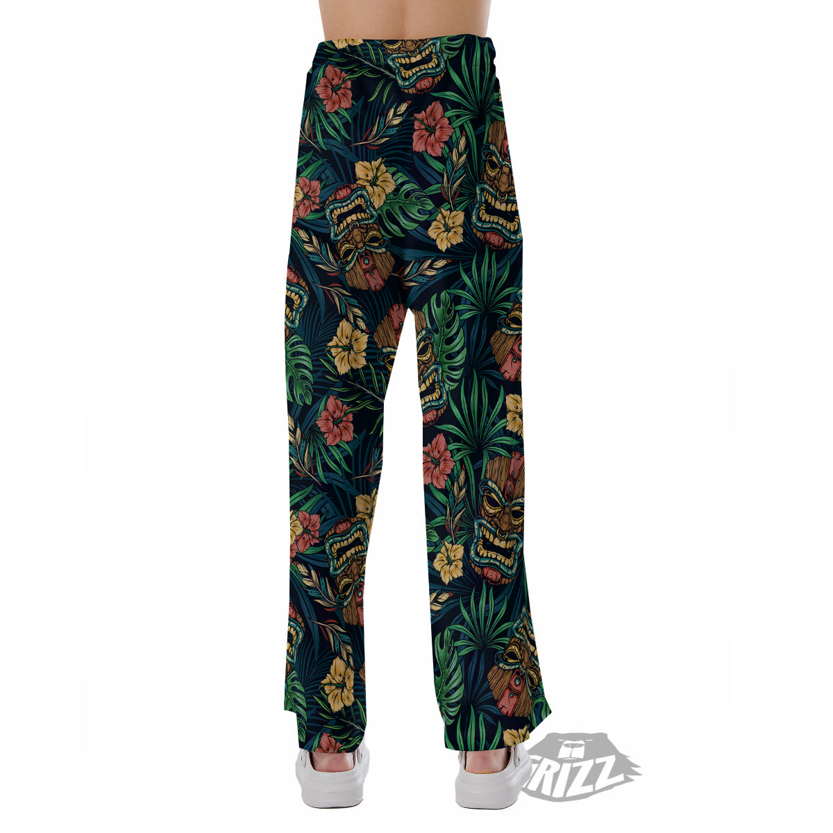 Tiki Tropical Print Pattern Pajama Pants-grizzshop