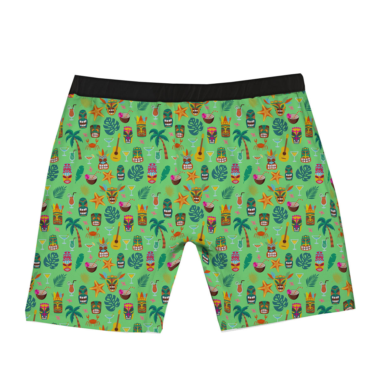 Tiki Colorful Print Pattern Boxer Briefs