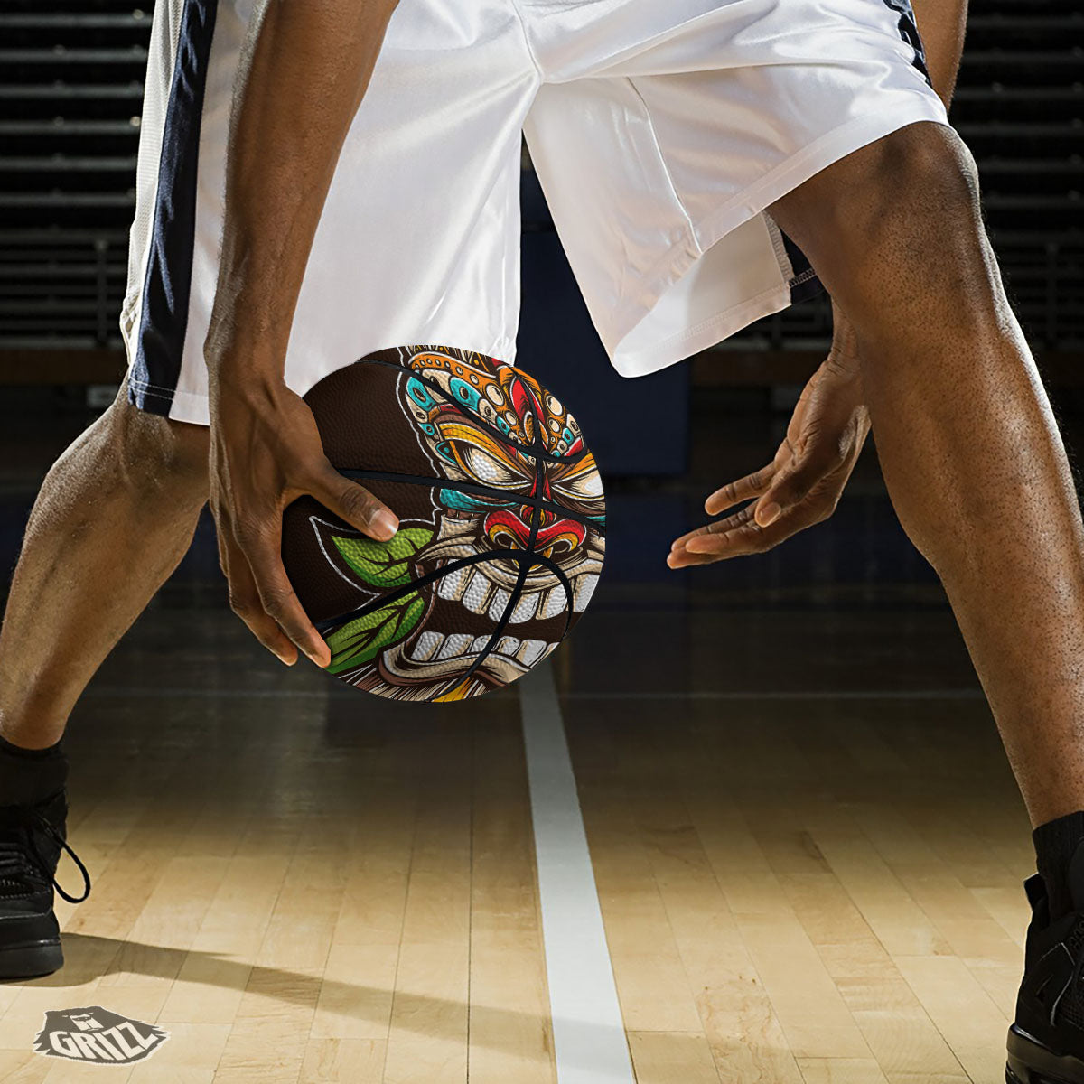 Tiki Hawaiian Print Basketball