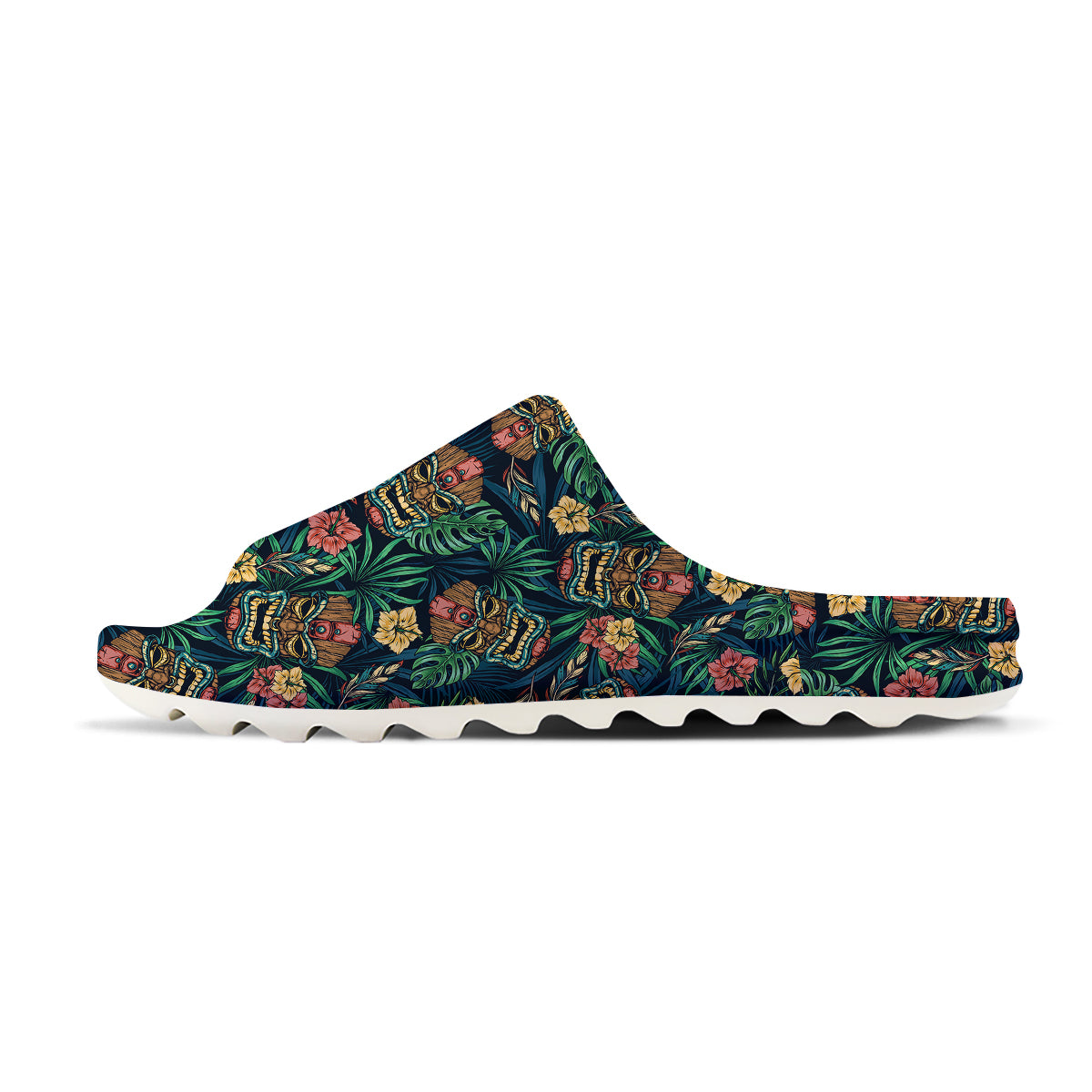 Tiki Tropical Print Pattern Sandals-grizzshop