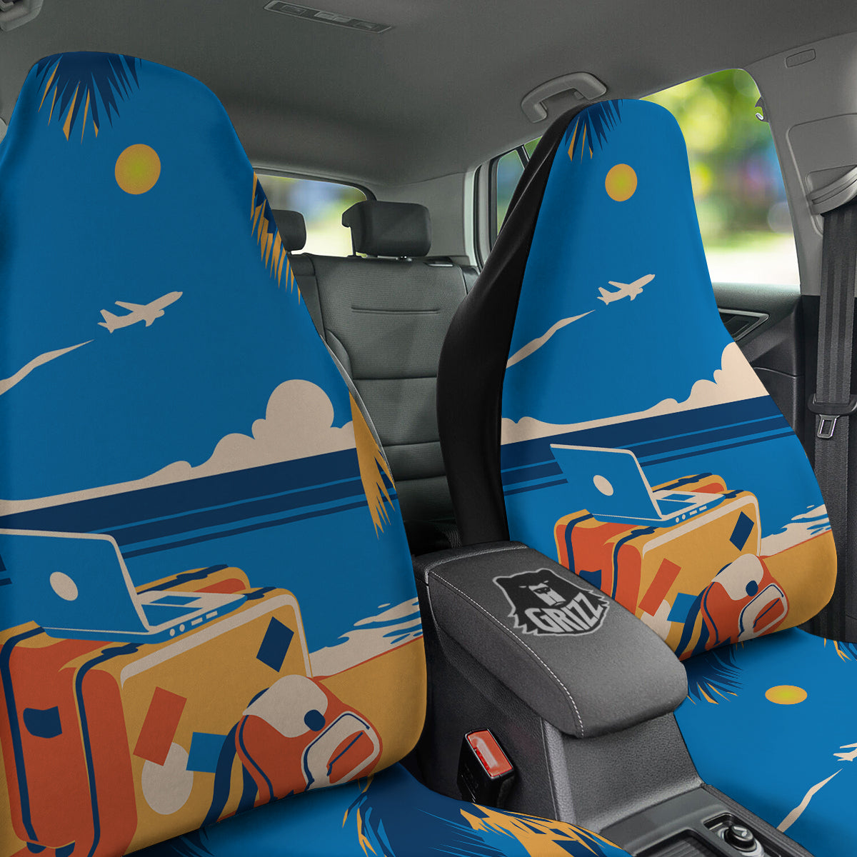 Time To Travel Summer Holiday Print Car Seat Covers-grizzshop
