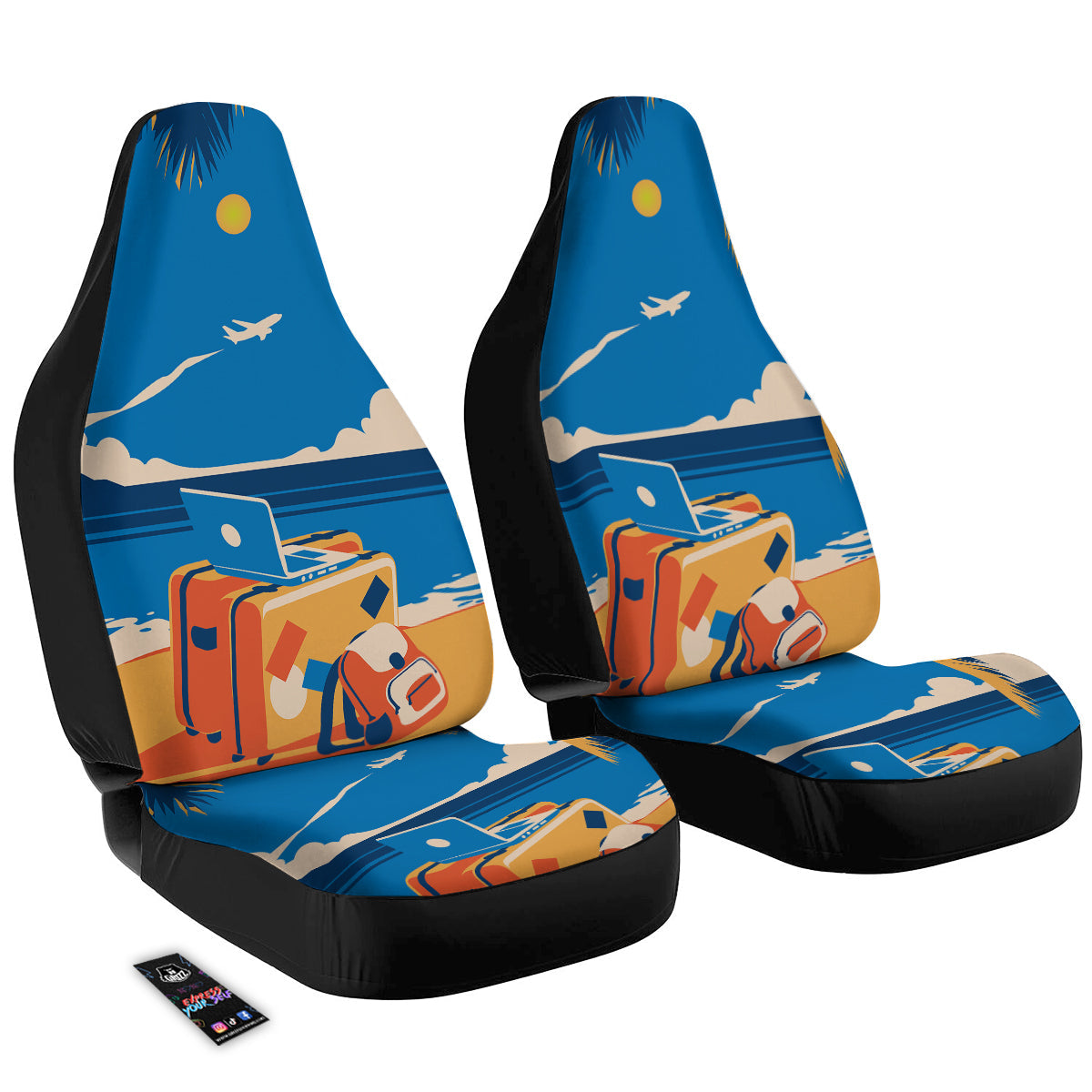 Time To Travel Summer Holiday Print Car Seat Covers-grizzshop