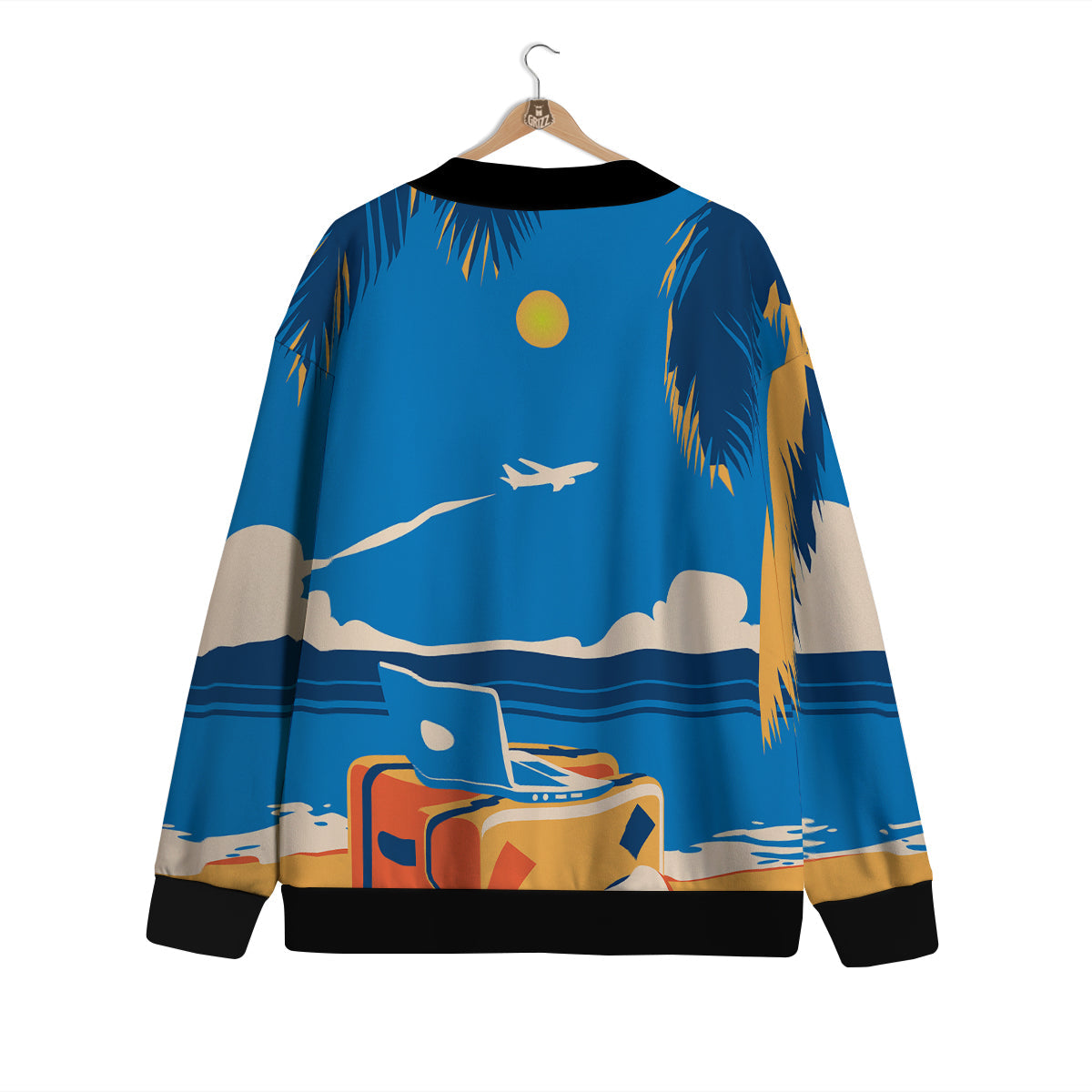 Time To Travel Summer Holiday Print Cardigan-grizzshop