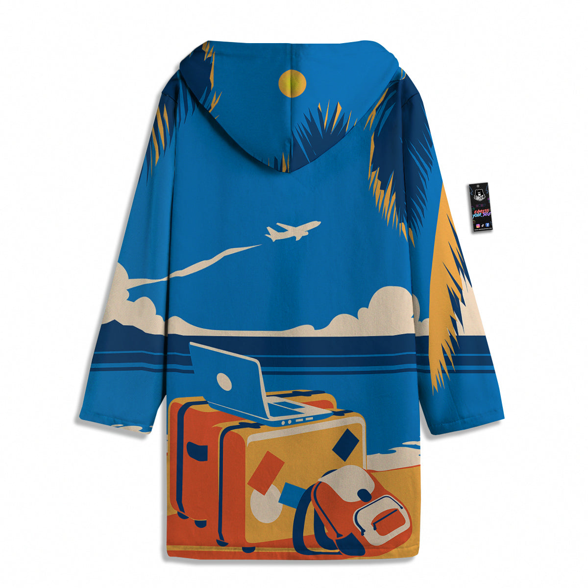 Time To Travel Summer Holiday Print Men's Windbreaker Jacket-grizzshop