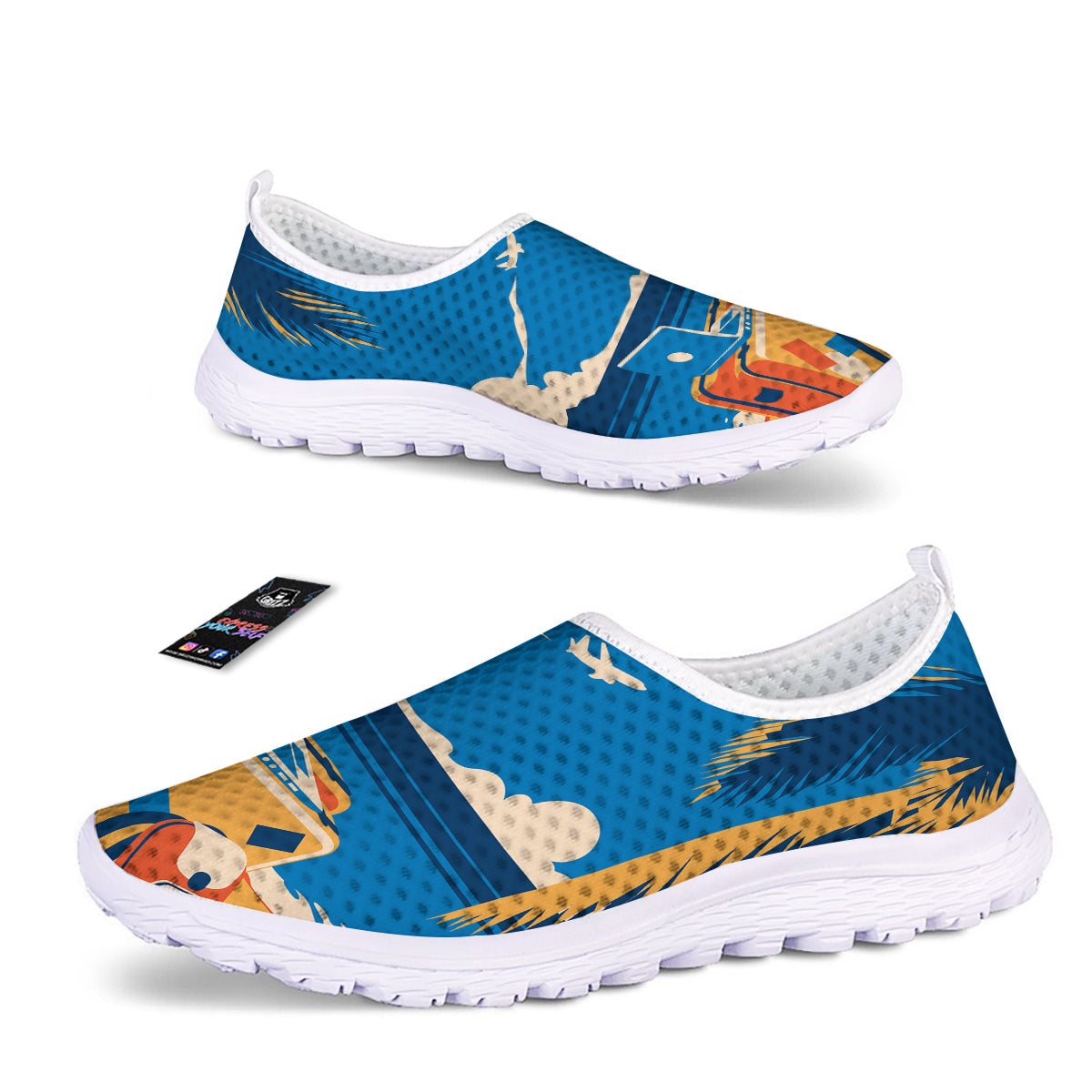 Time To Travel Summer Holiday Print Nurse Shoes-grizzshop