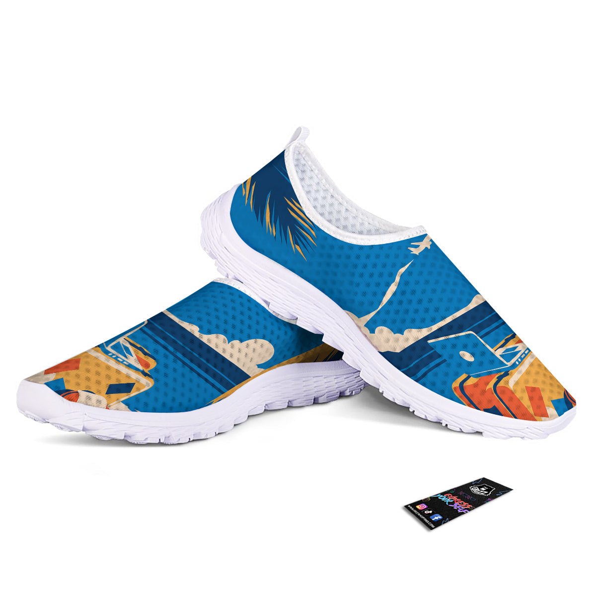 Time To Travel Summer Holiday Print Nurse Shoes-grizzshop