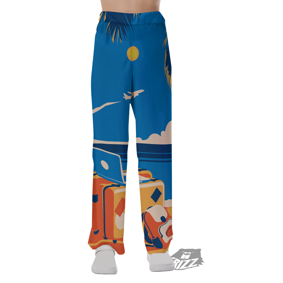 Time To Travel Summer Holiday Print Pajama Pants-grizzshop