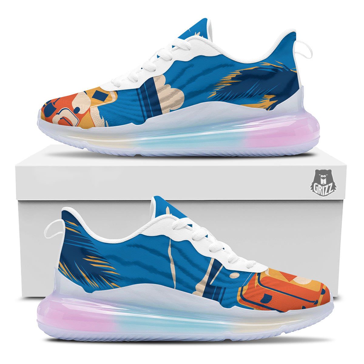 Time To Travel Summer Holiday Print Running Sneakers-grizzshop