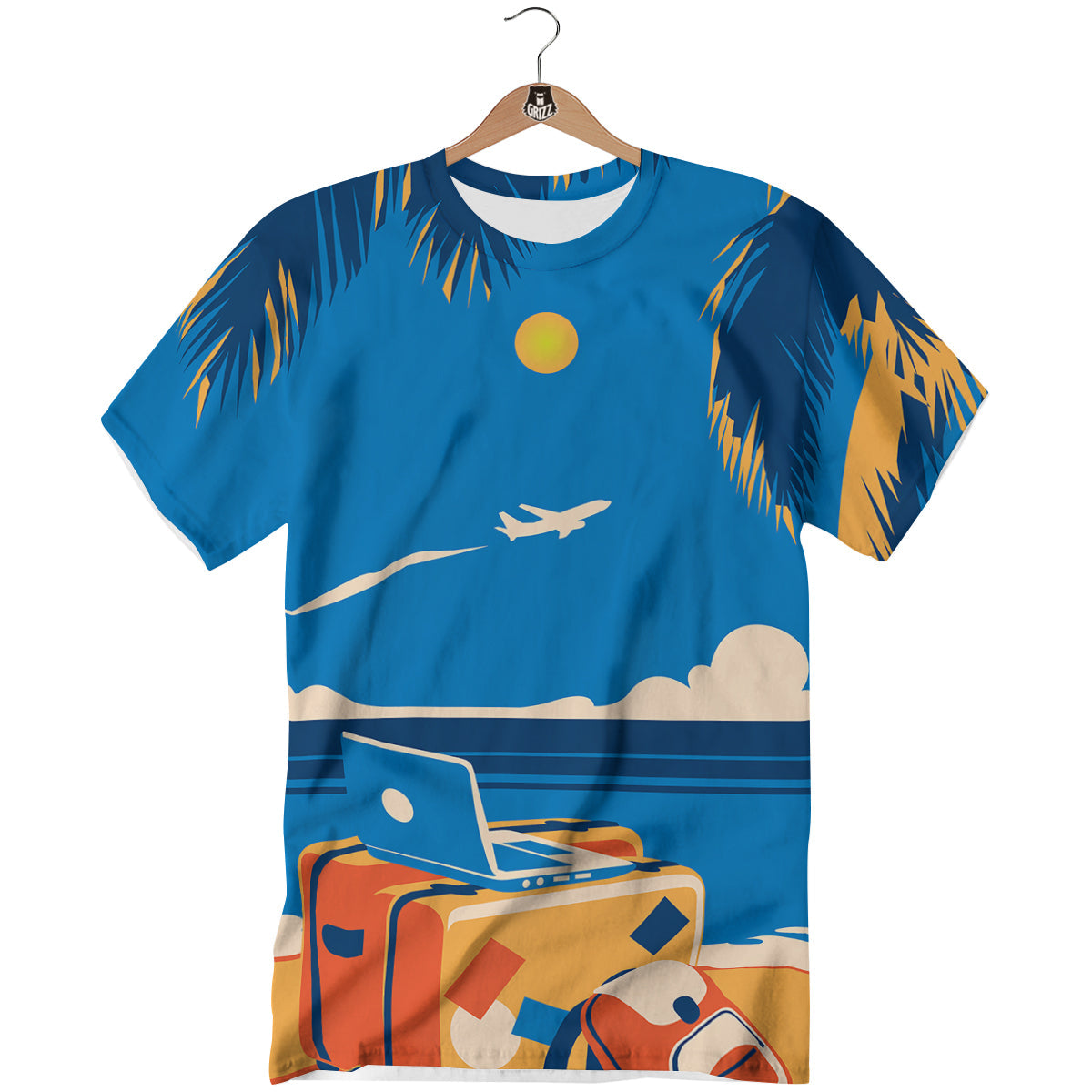 Time To Travel Summer Holiday Print T-Shirt-grizzshop