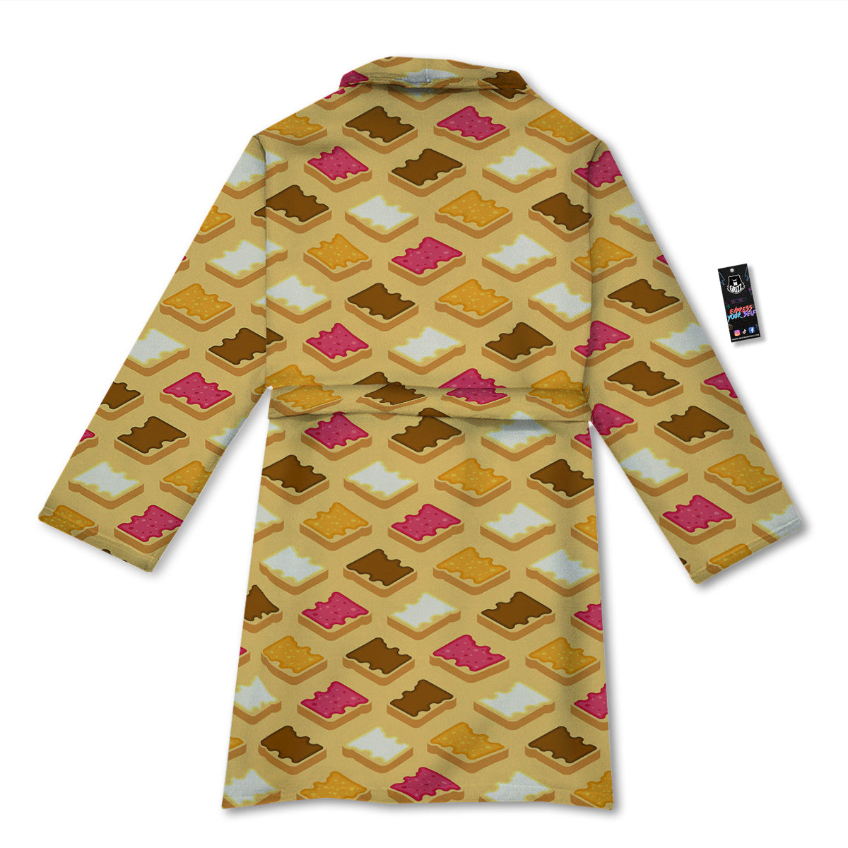 Toast And Jam Print Pattern Bathrobe-grizzshop