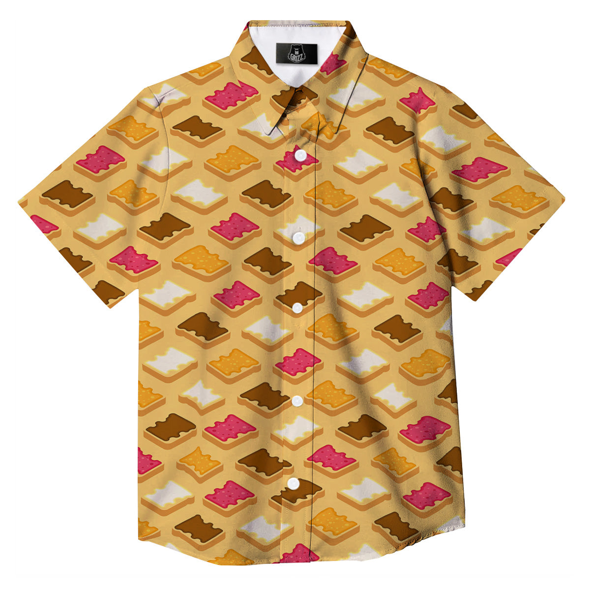 Toast And Jam Print Pattern Button Up Shirt-grizzshop