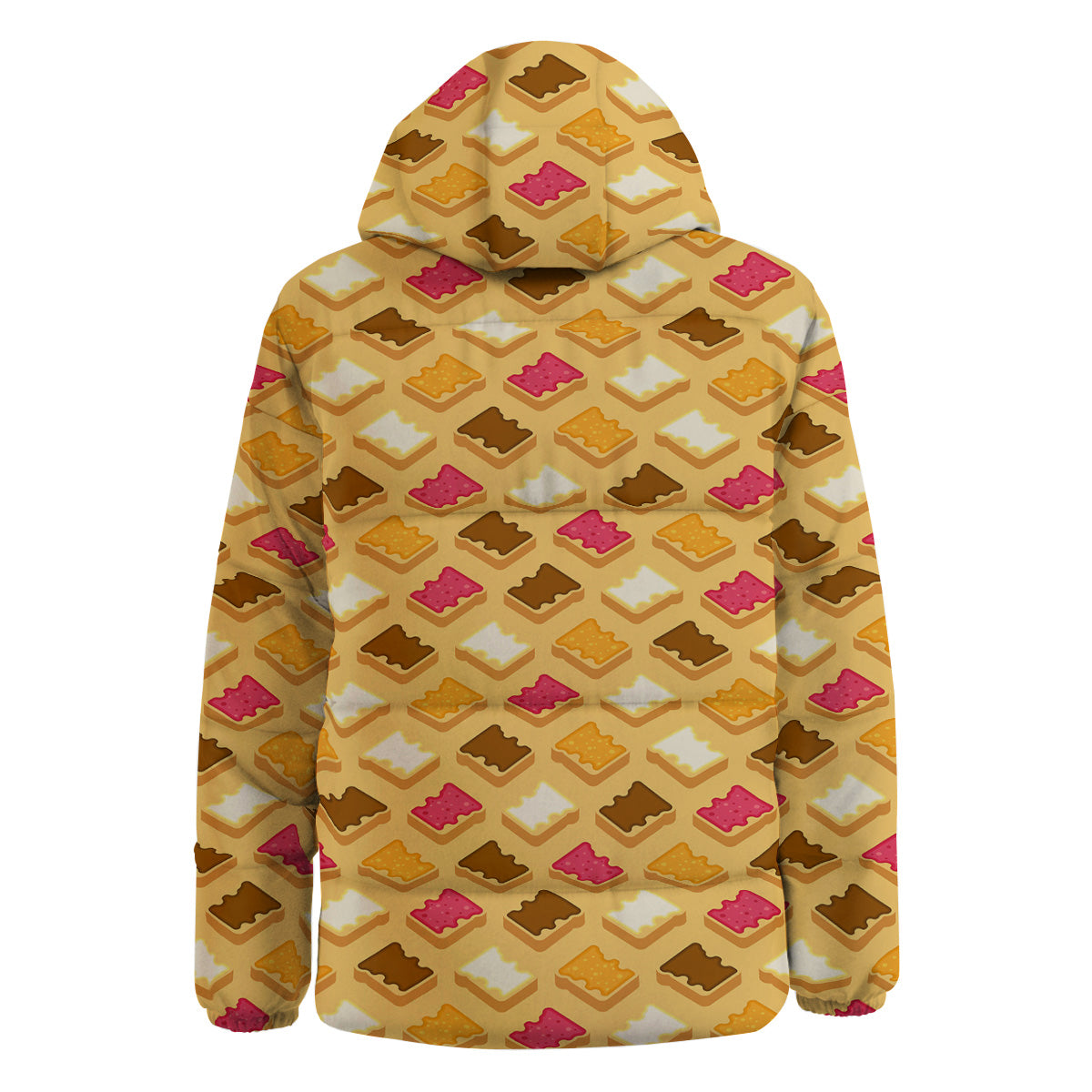 Toast And Jam Print Pattern Down Jacket-grizzshop