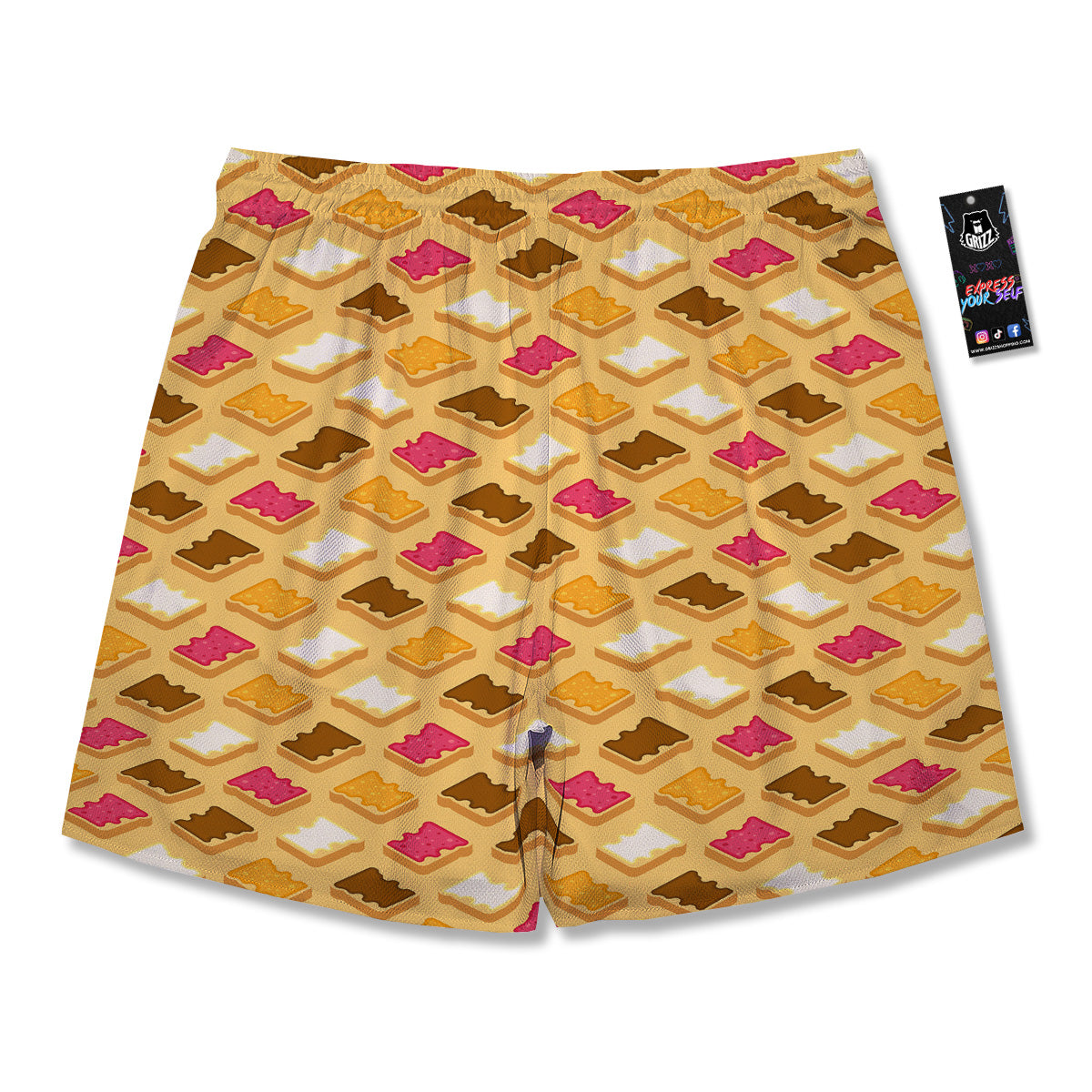 Toast And Jam Print Pattern Men's Running Shorts-grizzshop