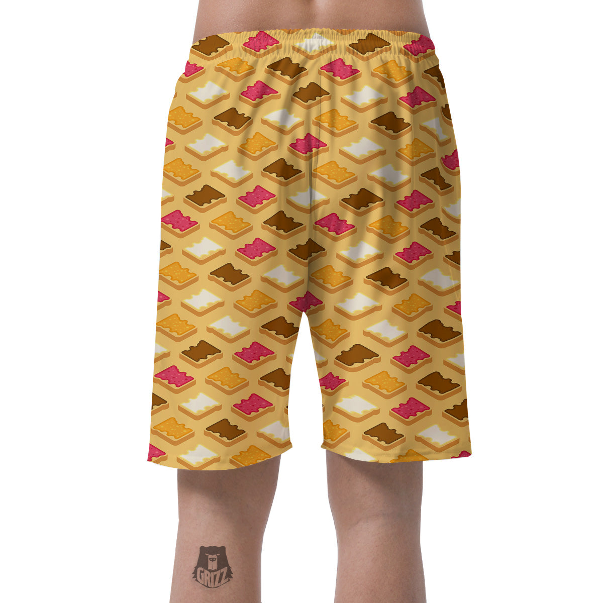 Toast And Jam Print Pattern Men's Shorts-grizzshop