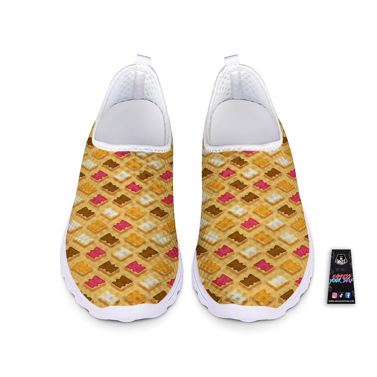 Toast And Jam Print Pattern Nurse Shoes-grizzshop