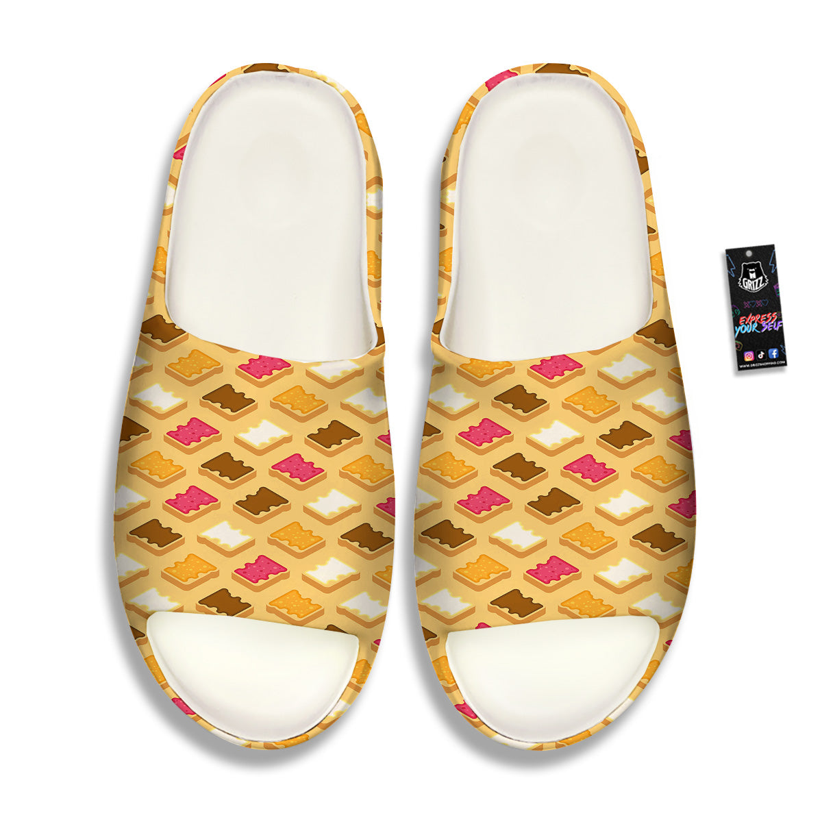 Toast And Jam Print Pattern Sandals-grizzshop